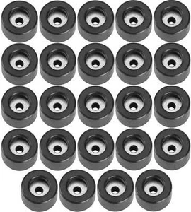 24 Gummifüße Ø 25 x 15 mm Stahleinlage Adam Hall 4904 Gerätefuß Möbelfüße Gummi - Picture 1 of 4