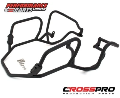 Juego completo de barras de choque de motor de aluminio negro mate CrossPro para BMW R1200 GS 2009 09 Foto 1 de 4