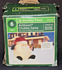 Gemmy Airblown Inflatable Chubby Santa 6 Ft Lawn decoration christmas holiday