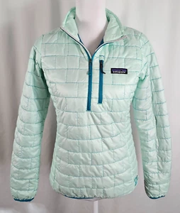 Giacca donna mezza zip Patagonia Quantum Racing verde come nuova Quitled XS - Foto 1 di 9