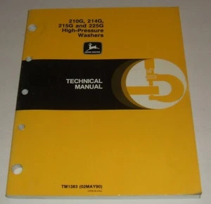 John Deere 210g 214g 215g 225g Pressure Washer Service Manual Tm1383 - Picture 1 of 6