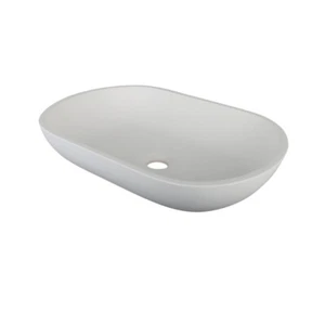 Castano Oval Solid Surface Basin 505mm x 355mm Positano Matte White POSOVSSBW - Picture 1 of 2
