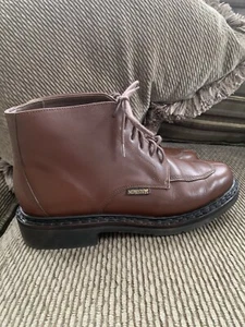 MEPHISTO BOTA ZAPATO MUJER CON CORDONES BOTÍN CUERO MARRÓN Talla 7 Francia - Imagen 1 de 12
