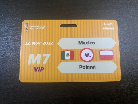 Qatar 2022 VIP Souvenir Hayya gate pass Mexico V. Poland FIFA World Cup Match# 7 Cover