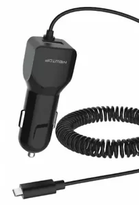 Caricabatteria cellulare per auto cavo a molla a 8 PIN o type-c microusb e 1usb - Foto 1 di 4