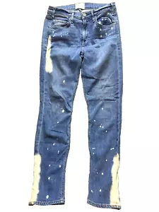 McGuire Anthropologie Jeans Womens (30x28) Blue Denim Whiskered Acid Wash USA - Picture 1 of 17