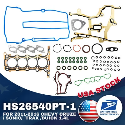 Head Gasket Set For 2011-2016 Buick Encorde Chevrolet Cruze Sonic Trax 1.4L - Imagem 1 de 4