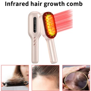 Lichttherapie Kamm Haarwachstumskamm Wiederaufladbar USB Haarausfall Behandlung Rot - Bild 1 von 24