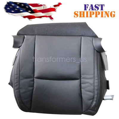 Replacement For Lexus RX 330 2004-2009 Driver Bottom Leather Seat cover Black - Image 1 of 4