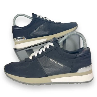 Michael Kors Allie Casual Fashion Sneakers Black / Silver AQ14I Women's 7.5M - Image 1 of 4