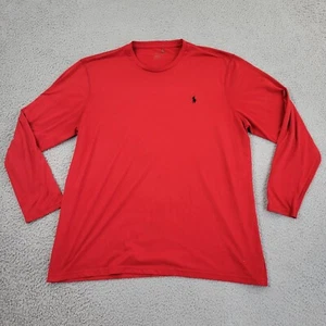 Polo Ralph Lauren Performance Shirt Mens XXL 2XL Red Pony Long Sleeve PRL - Picture 1 of 8