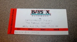 Bowie Baysox 8/9/1995 MiLB Ticket Stub feat. San Diego Famous Chicken v Canton - Picture 1 of 3