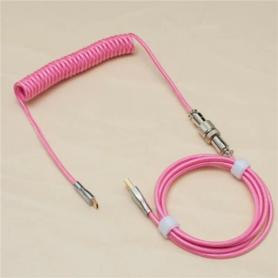 Coiled Type-C USB Cable for DIY Mechanical Keyboard Connector Spiral Paracoyh - Image 1 of 4