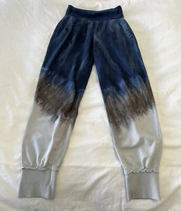 Young Fabulous & Broke | Large | Tie Dye Blue Gray Groove Joggers Rolled Waist - Picture 1 of 10