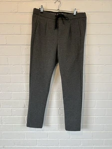 Replay Tailored Jogger Pants Grey Marle Drawstring Waist Size 30 - Picture 1 of 5