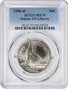 1986-D Statue of Liberty Commemorative Half Dollar MS70 PCGS - Picture 1 of 2