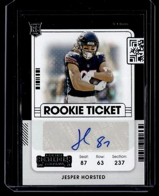 2021 Panini Contenders Rookie Ticket Auto Jesper Horsted #284 C - Image 1 of 2