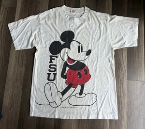 Vintage Mickey Mouse FSU Single Stitch T-Shirt Herren Large USA Florida State - Bild 1 von 8
