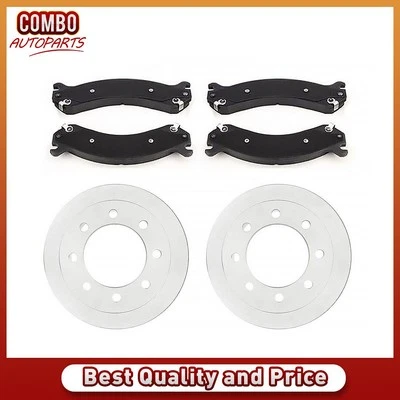 Rotores de freno traseros pastillas de freno para Chevrolet Silverado 3500 2001 2002 2003 2004 Foto 1 de 4