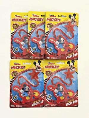 Mickey Mouse Juguete de Mano Pegajoso Estrella Lote de 5 Favores de Fiesta de Mickey Mouse Nuevo en Caja Foto 1 de 4