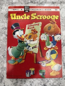 1955 Walt Disney Uncle Scrooge Coloring Book NOS Vintage Disneyana RARE - Picture 1 of 4