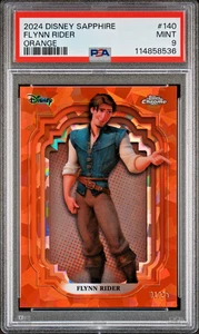 FLYNN RIDER #140 2024 Topps Chrome Disney Sapphire ORANGE🔥01/25 PSA 9 MINT - Bild 1 von 2