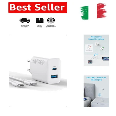 Anker Caricatore iPhone 20W USB C, rapido da parete compatibile con iPhone 17... - Immagine 1 di 4