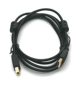 USB 2.0 Cable 6FT Dual Ferrite Chokes Black A-B (U023-006) USA - Picture 1 of 3
