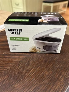 Sharper Image - 3-in-1 Garlic Press - Slice-Dice-Store - NEW Culinary - Picture 1 of 5