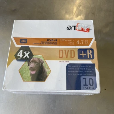 NEW TDK DVD-RW Recordable 10 Pack 4X 4.7 GB 120Min *SEALED - Image 1 of 3