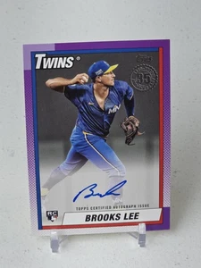 2025 Topps Series 2 - 1990 Topps Baseball Autographs Brooks Lee #90B2-BL Twins - Picture 1 of 3