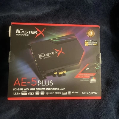 Creative Labs Sound BlasterX  Pro-Gaming AE-5 Plus Model SB1740 - New -Open box - Image 1 of 4