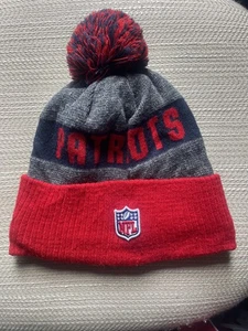 New England Patriots New Era Gorro Retro Pom-Pom Sombrero de Invierno EX - Imagen 1 de 15
