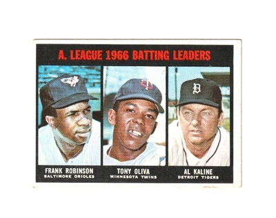 1967 Topps Baseball 1966 A.L.Batting Leaders F.Robinson,Oliva,Kaline #239 Ex+/Nm - Image 1 of 2