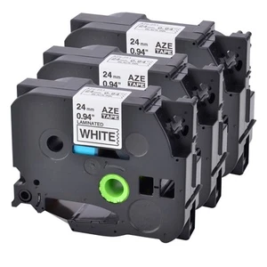 3PK Kompatybilny z taśmą do pisania Brother TZ TZE 251 PT-E550W D600 czarno-biała 1" - Zdjęcie 1 z 12