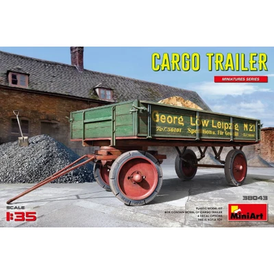 CARGO TRAILER KIT 1:35 Miniart Kit Art.Vari Modellino Nuovo - Immagine 1 di 4