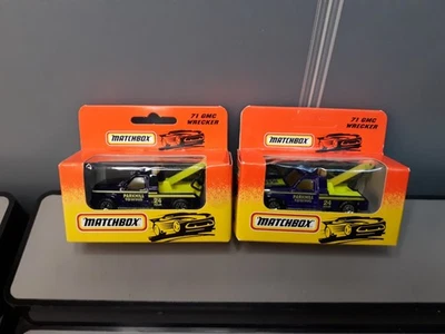 matchbox  GMC wreckers Parkhill towing purple with decal and color variation - Image 1 of 4