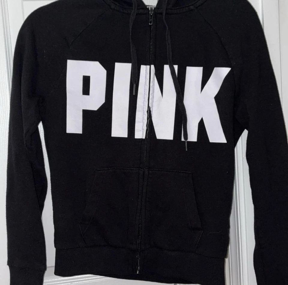 Victoria's Secret ROSA Cremallera Completa Sudadera con Capucha Perfecta Polar Foto 1 de 2