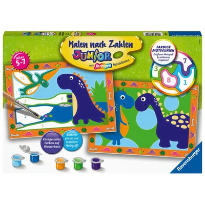 Ravensburger Malen nach Zahlen 28694  - Land der Dinosaurier - Kinder 5-7 Jahren - Bild 1 von 2