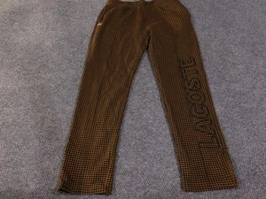 Lacoste L!VE Hose Large braun Hahnentritt Fleece gefüttert Jogginghose Logo - Bild 1 von 16
