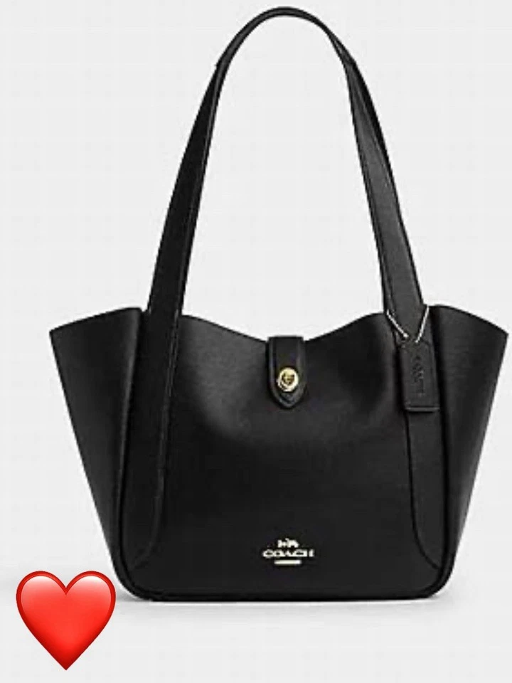 Coach Hadley CAL17 Turnlock Tote Shoulder Bag In YELLOW Pebbled Leather Gold