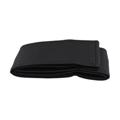 Wheel Steering Set Leather Black With Thread Breathable Auto Cover Car Diy 38cm - Image 1 of 4