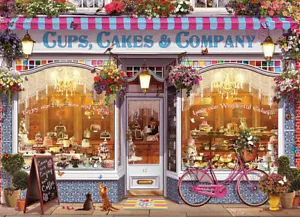 Jigsaw Puzzle Before There Were Malls Cups, Cakes and Company 1000 piece NEW - Picture 1 of 1