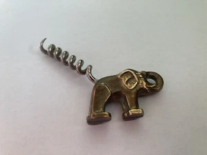 Vintage 1930s Art Deco Novelty Brass and Steel Elephant Figural Corkscrew - Picture 1 of 5