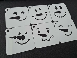 Set di stencil Happy Face vernice aerografo cupcake decorazione - Foto 1 di 8