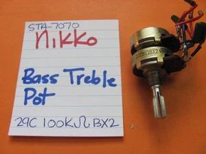 📈NIKKO STA-7070 RECEIVER BASS TREBLE POT 100K OHMS - Picture 1 of 1