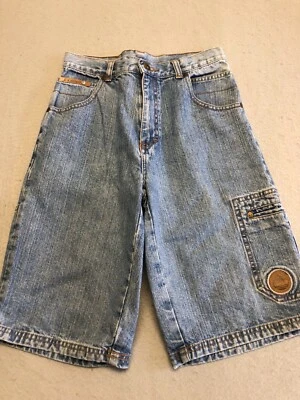 Pantalones Cortos Timberland Jean Para Hombre 26 Azul Carga Denim Pierna Recta Logo Foto 1 de 4