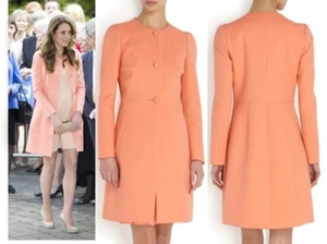 New Sold Out TARA JARMON Cotton Twill Peach Coat Jacket 42 - Picture 1 of 11