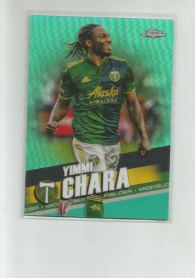 2022 TOPPS CHROME MLS AQUA REFRACTORS #164 Yimmi Chara   023/299 - Image 1 of 2