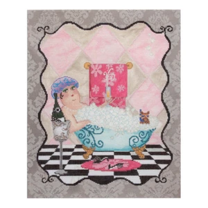 Needlepoint Handpainted CBK Bubbles Bath 10x12 - Picture 1 of 1